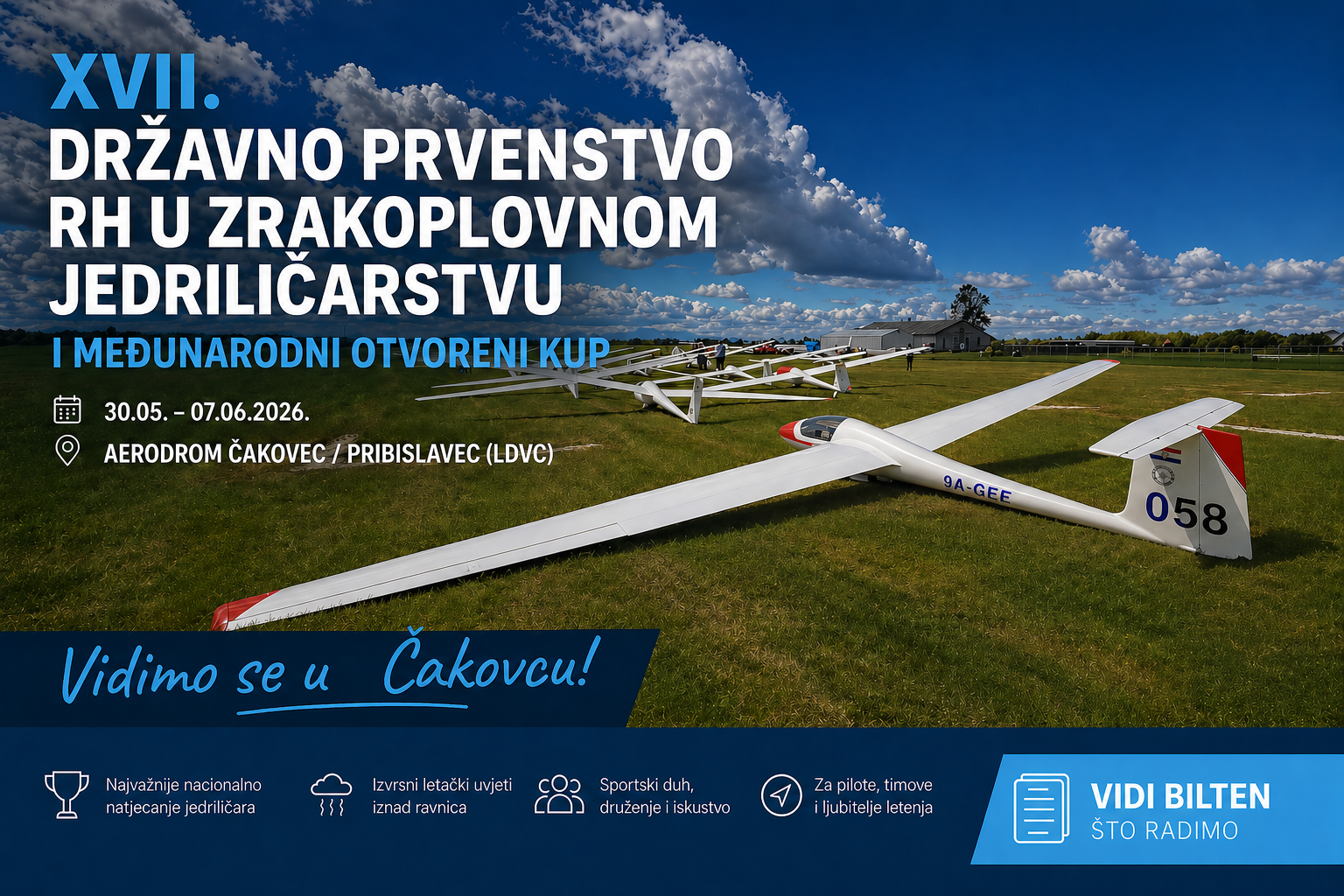 XVII. DRŽAVNO PRVENSTVO RH U ZRAKOPLOVNOM JEDRILIČARSTVU – PRIJAVE